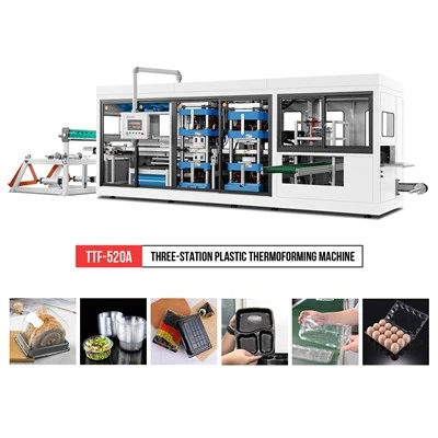 Máquina de termoformação de contentores de nozes