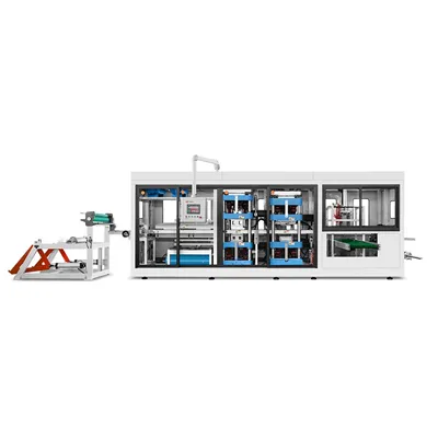 Máquina termoformadora para tampa de jantar de plástico